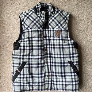 LRG Plaid Puffer Vest XL